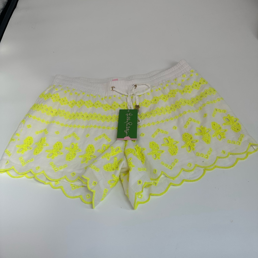 Lilly Pulitzer Bay Breeze shorts Eyelet Cotton Scalloped Embroidered